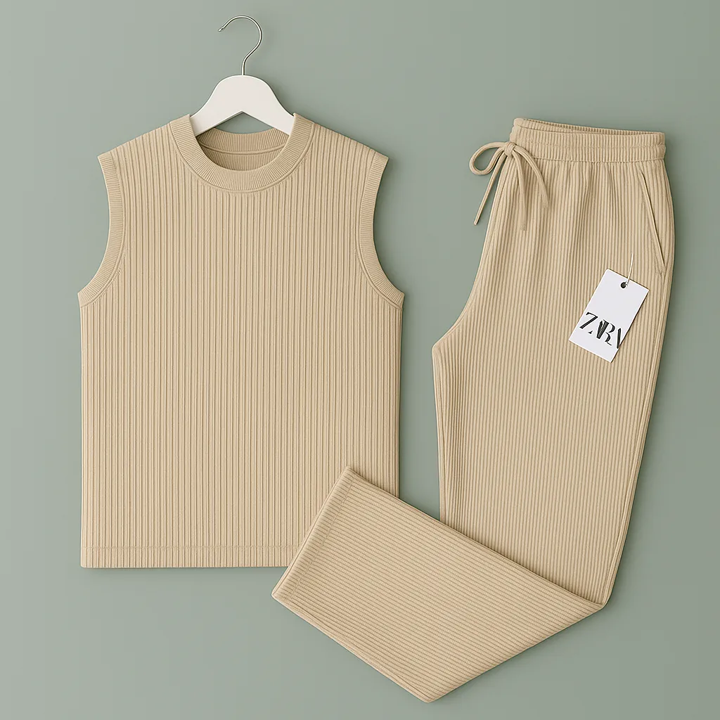 Measurements of Sleeveless t shirt and pant(Brown)